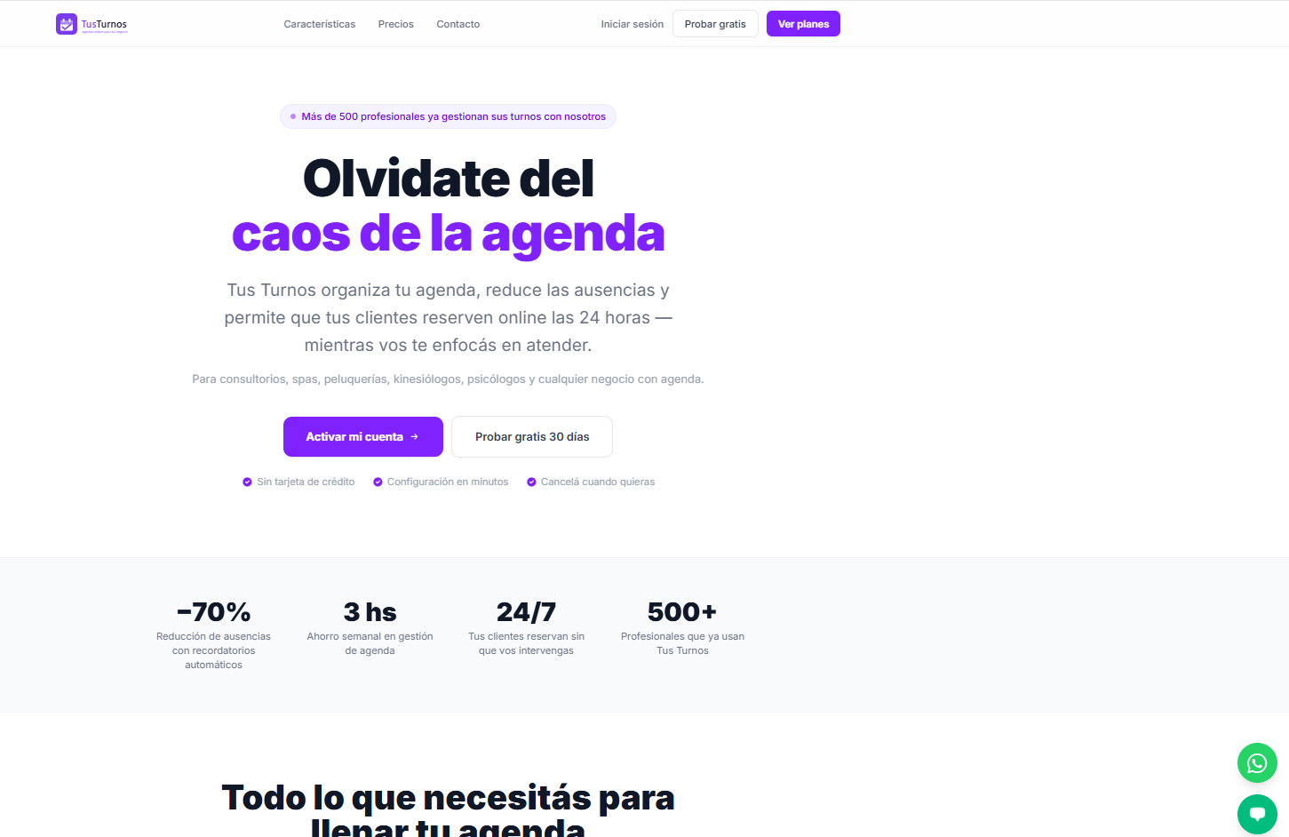 Captura del proyecto tusturnos.online